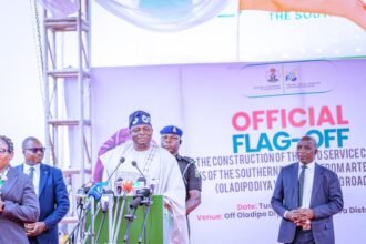 APC Chairman, Prof Yilwatda launching one of the projects on behalf of President Bola Tinubu in Abuja